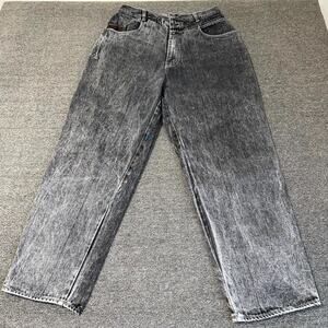 Weathered Blues Ankle Jeans Womens‎ 15/16 Black Denim High Rise Pockets Wide Leg